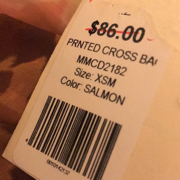 M M Couture Salmon Cross Backed Dress - Picture 6 of 7